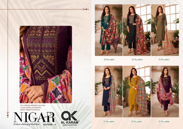 AlKaram Nigar Vol-4 – Exclusive Embroidery Dress Material